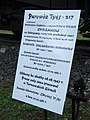Tablica informacyjna dotycząca Ty45-217, parowózu-pomnika znajdującego się na terenie zakładu w Tarnowskich Górach