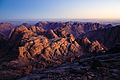 Vedere de pe vârful Muntelui Sinai.