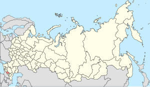 Кабардино-Балкарія на карті суб'єктів Російської Федерації