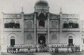 Photograph of members of the Sikh Police Contingent in-front of Gurdwara Sahib Silat Road in 1931.jpg