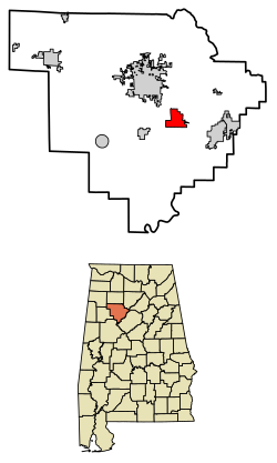 Location of Cordova in Walker County, Alabama.