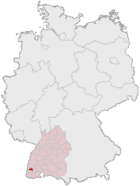 Lokasi Freiburg im Breisgau di Jerman