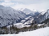 Das obere Lechtal von der Bergstation der Lechtaler Bergbahn