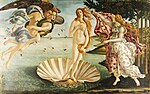 Venus födelse (cirka 1485). Galleria degli Uffizi