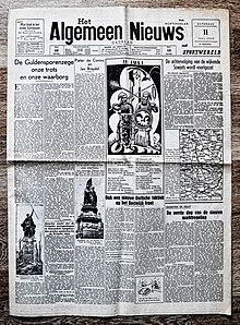 Voorpagina Vlaams dagblad "Het Algemeen Nieuws" 11 juli 1942.jpg