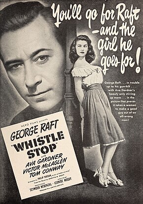 Description de l'image George Raft and Ava Gardner in 'Whistle Stop', 1946.jpg.