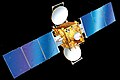 „INSAT 3E“ Rundfunksatelliten mit entfaltetem Solarsegel