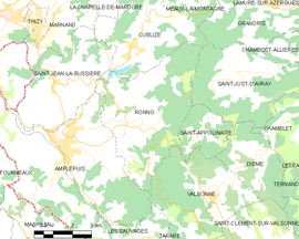 Mapa obce Ronno