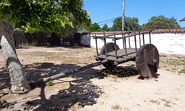 A bullock cart of 1836 in California