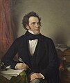 Image 301875 oil painting of Franz Schubert by Wilhelm August Rieder, after his own 1825 watercolor portrait (from Classical period (music))