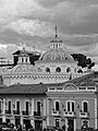 Dome roof of the exterior of La Compañía Church in the Historic Center of Quito ( seen from Plaza San Fransisco