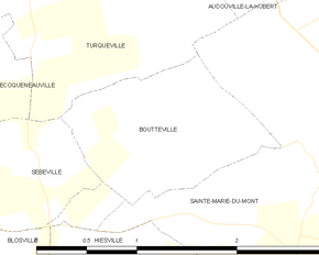 Poziția localității Boutteville