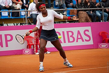 Američanka Serena Williamsová ve světové baráži 2012 proti Ukrajině