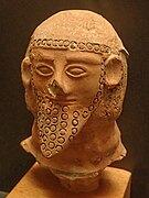 Terracotta votary figurine(s) from sanctuary of Astarte at Kamelarga, Cyprus 600-500 BCE Ashmolean Museum 12.jpg