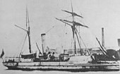 Chinese gunboat Cedian, of the Imperial Chinese Navy.