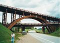 Keystone Wye Interchange Bridge, South Dakota, USA (glued laminated timber, 1968)