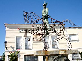 Monumento a Hernando de Soto, conquistador e explorador possivelmente natural de Barcarrota