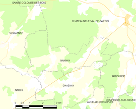 Mapa obce Nannay
