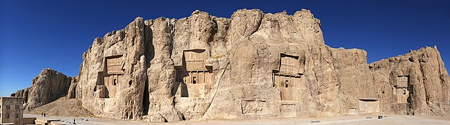 Ancient Naqsh-e Rustam necropolis, northwest of Persepolis, Fars Province