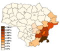 Lenkų mažuma pagal procentus savivaldybėse