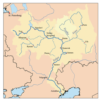Flusssystem vo Wjatka, Kama und Wolga