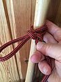 Falconer's knot 5 : Tightened by pulling main part, pushing the knot