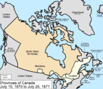 Karta över Kanada 1870-1871