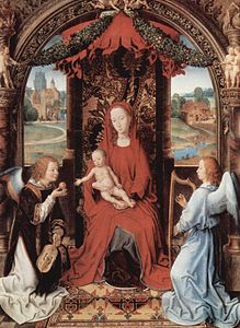 Hans Memling Madonna and Angels, 76 x60 cm.