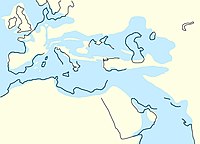 Sjeverno more između 34 milijuna godina i 28 milijuna godina prije današnjice, prije nego se uzdigla kopnena masa Srednje Europe.