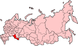 جایگاه استان اورنبورگ بر روی نقشه فدراسیون روسیه