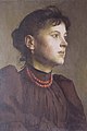 Portrét mladé ženy, olej na plátně