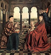 Jan van Eyck Madona kancelara Rolina, oko 1435.