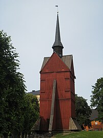 Klockstapel vid Sankt Johannes kyrka uppförd 1692