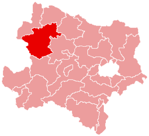 Okres Zwettl na mapě Dolního Rakouska