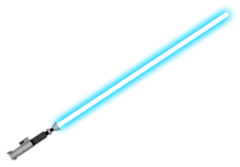 Lightsaber with blue beam
