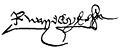 Warwick's signature