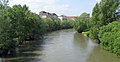 Ufer des Donaukanals im Bereich des 2. und des 3. Bezirks, vom Erdberger Steg aus gesehen, seit Jahrzehnten weitestgehend unverändert