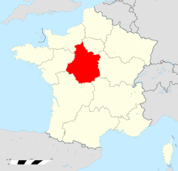 Разположение на Център-Вал дьо Лоар във Франция