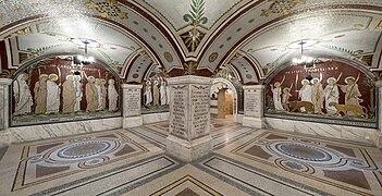 Lyon, crypte des martyrs à l'Antiquaille, fin XIXe.