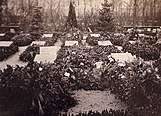 Grab der ermordeten Karl Liebknecht und Rosa Luxemburg, 1919