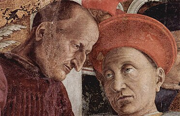 Fresko Camera degli Sposisissa Palazzo Duccalessa, Mantovassa, 1474, det.