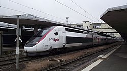 TGV Lyria szerelvény Mülhausenben