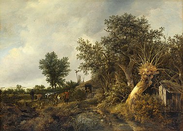 Jacob van Ruisdael, Paysage avec un chalet et arbres, 1646, Kunsthalle de Hambourg