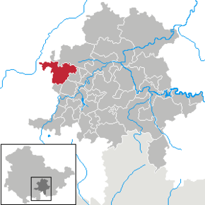 Poziția orașului Königsee pe harta districtului Saalfeld-Rudolstadt