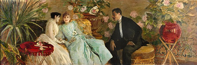Conversación en la serre, de Ignacio Pinazo, 1889.[52]​