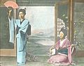 two geishas in Japan (between 1900 and 1940 )