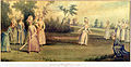 Image 5A 1779 cricket match played by the Countess of Derby and other ladies. (from History of women's cricket)