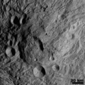 Hill shaded central mound at the south pole of Vesta (2 February 2015)