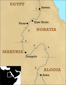 Nobatia và các vương quốc Nubia theo Thiên chúa giáo khác.