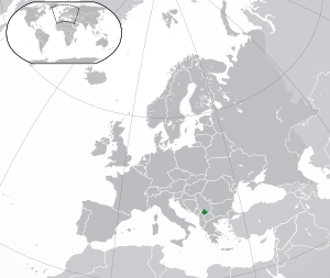      Республика Косово на карте Европы